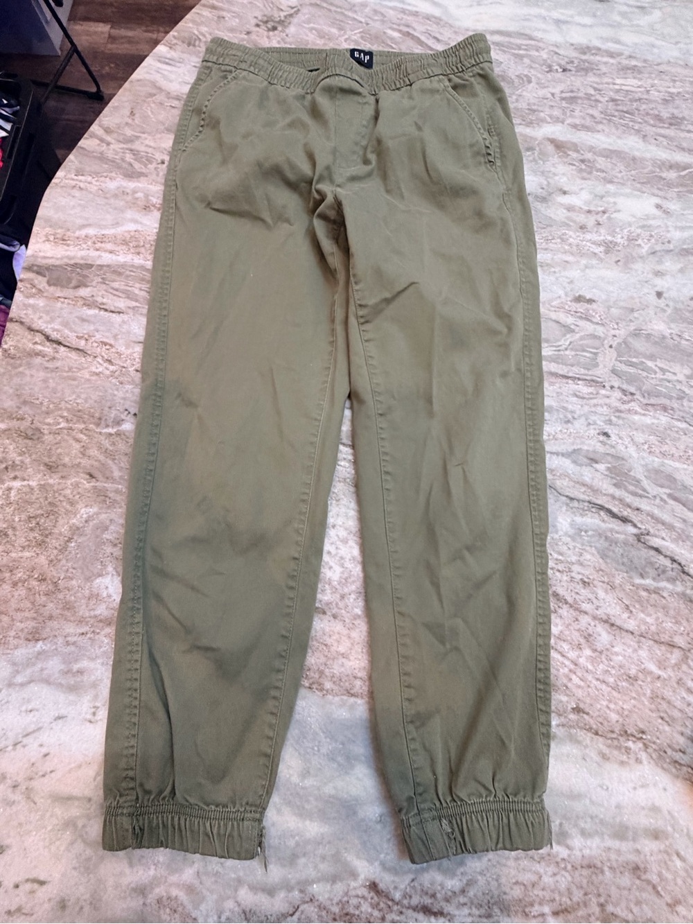GAP Medium Olive Green Jogger Pants Cotton Lyocell Pull On Casual Athleisure